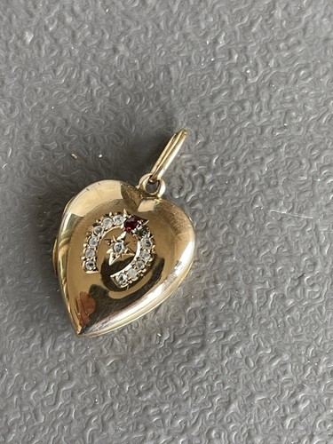 Victorian diamond and - ruby, 14k