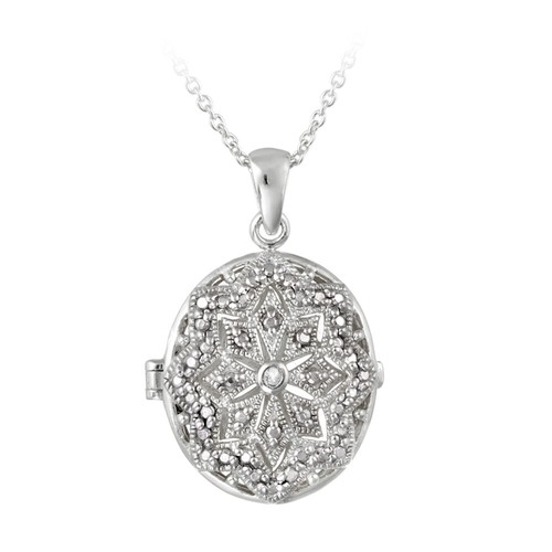 Silver tone brass diamond - silver,