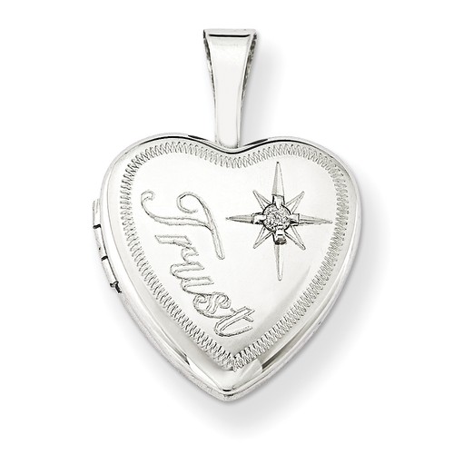 Diamond trust 12mm heart - diamond,