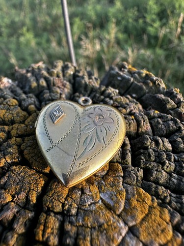Gold filled antique heart - filled,